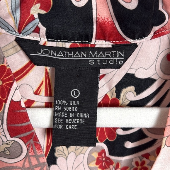 Jonathan Martin Y2K 2000s Silk Floral Blouse Size Small Baddie - Picture 2 of 7